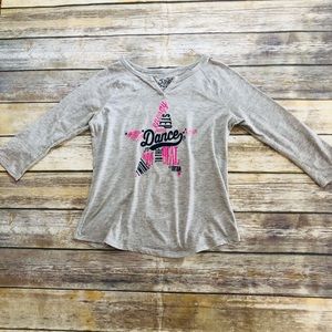 Justice dance 3/quarter sleeve! Size 18